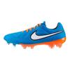 Nike Tiempo Legend V FG Rahat Hafif FG (Kauçuk Uzun Çiviler) Kaymaz Dayanıklı Futbol Ayakkabıları Unisex Futbol Ayakkabıları Mavi Turuncu 631518-418