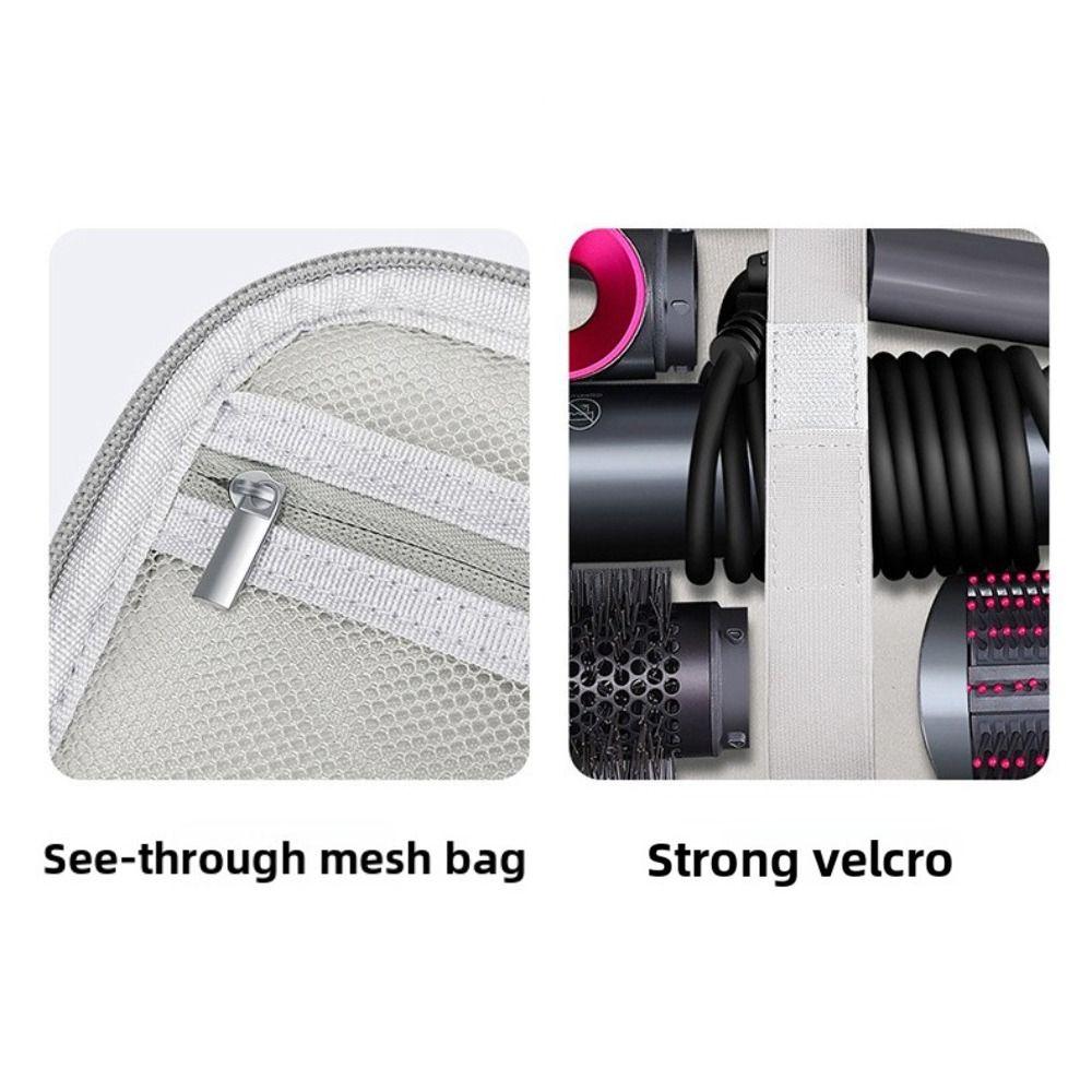 Double-Layer Carrying Case Large Capacity Shockproof Storage Bag for Shark Flexstyle/Dyson Airwrap Styler and Attachments