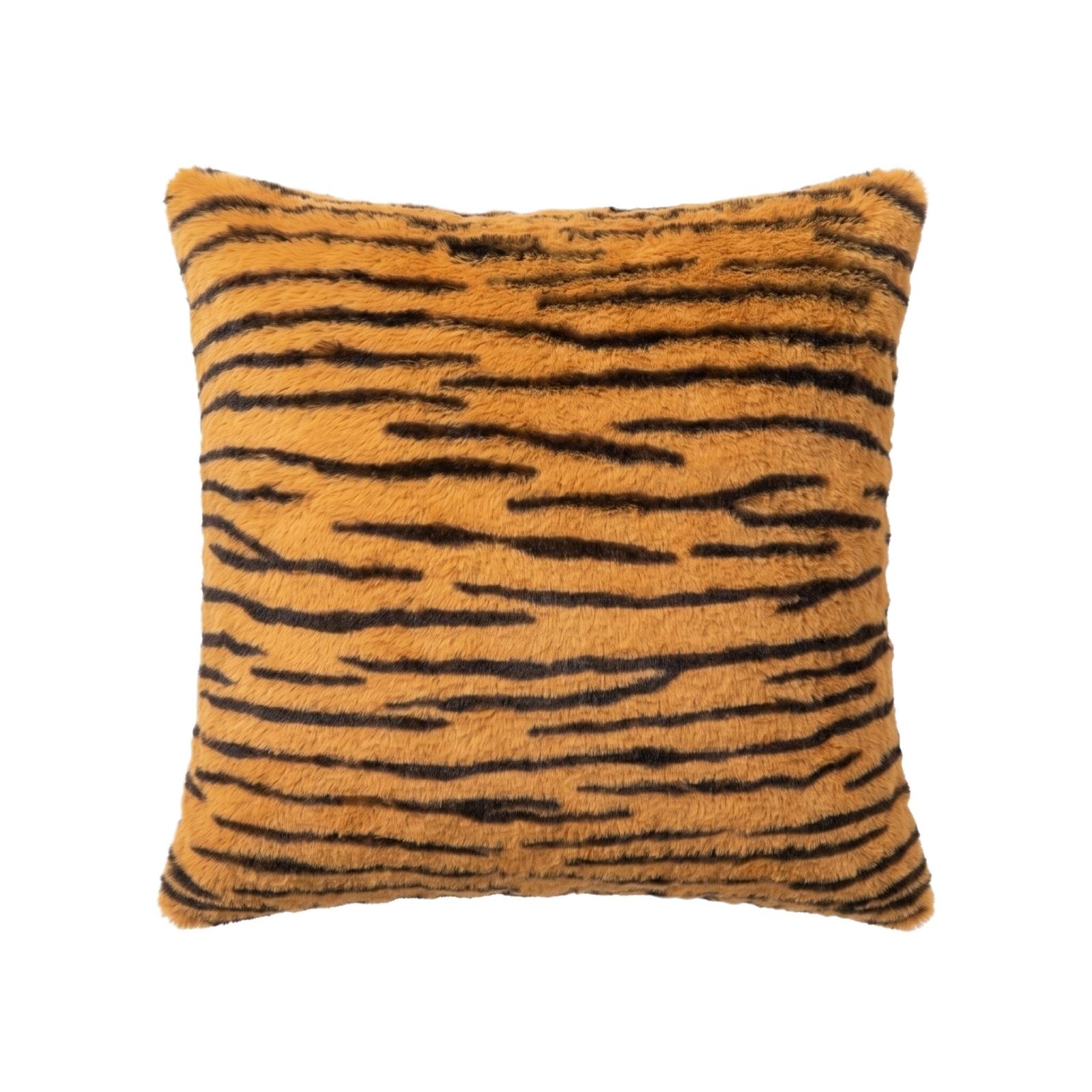 

Pillowcase 45x45cm Double-Sided Plush Cushion Cover Soft Texture Square Shape Without Insert One Size коричневий