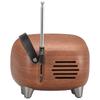 OHM AudioComm Bluetooth Wireless Speaker, Retro Woodgrain Brown, ASP-W900Z-WK (Product Code: 03-0397)