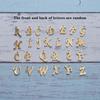 30Pcs Gold Color Stainless steel English Alphabet Letters Charms Pendants A-Z DIY Craft Bracelet Jewelry Making Accessories