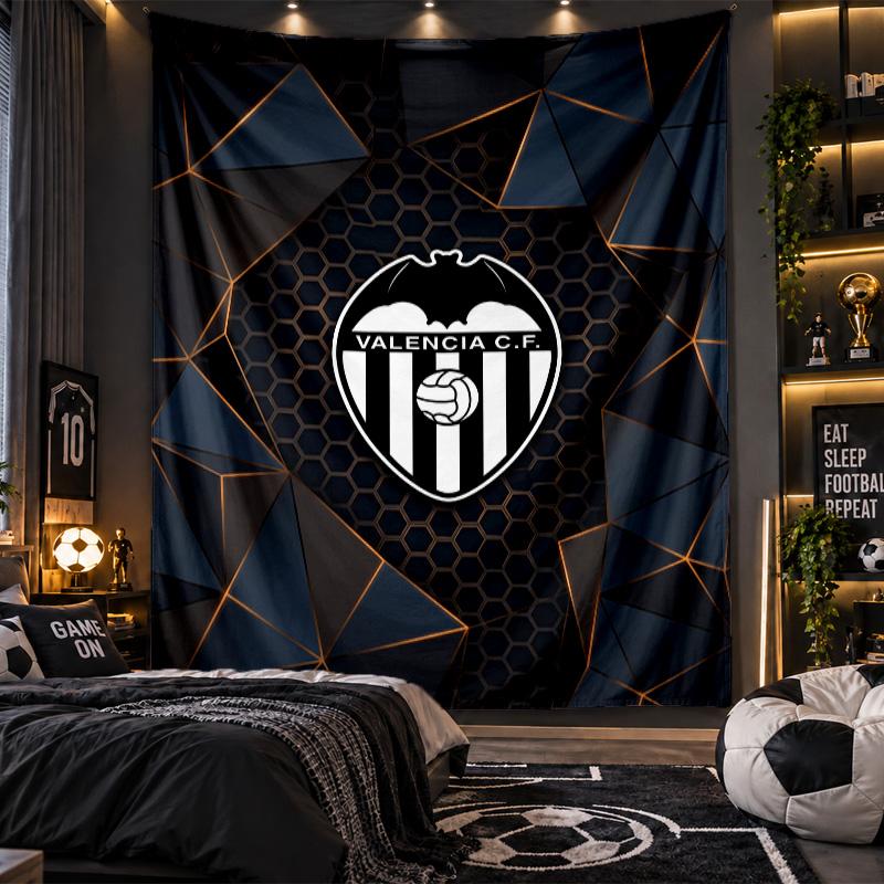 Wall Hanging Tapestry Valencia FC Print Cloth for Living Room Bedroom Home Decor
