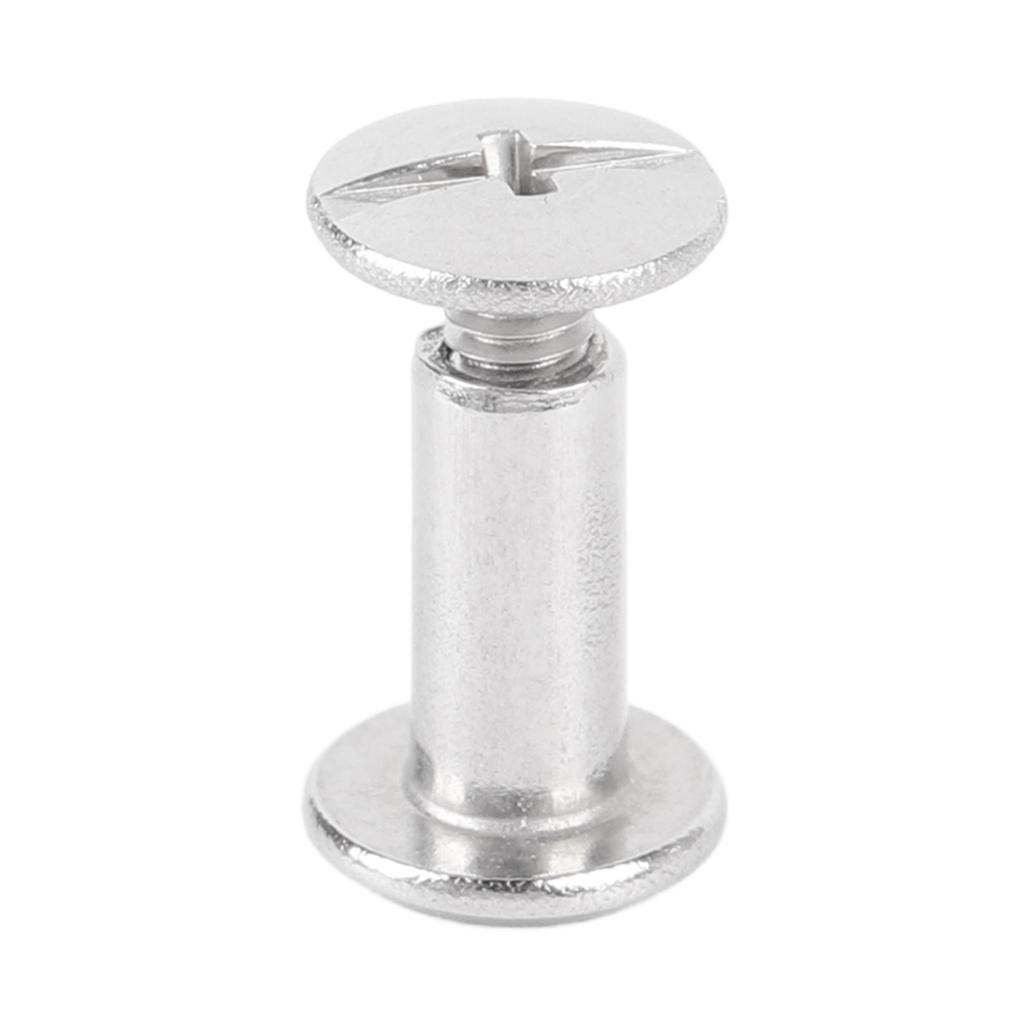 100 Sets Rivet and Screw M2.5 Stainless Steel Flat Round Hd Rivet Studs for Clothing Decoration Lther Crafts