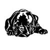 Niedlicher Mops-Hund, Auto-Styling, Fahrzeugkörper, Fenster, reflektierende Aufkleber, Dekor