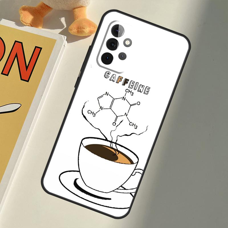 Science Chemistry Caffeine For Samsung Galaxy A26 A16 A06 A56 A36 A05 A22 A32 A52 A54 A34 A14 A55 A15 A53 A33 A35 Case