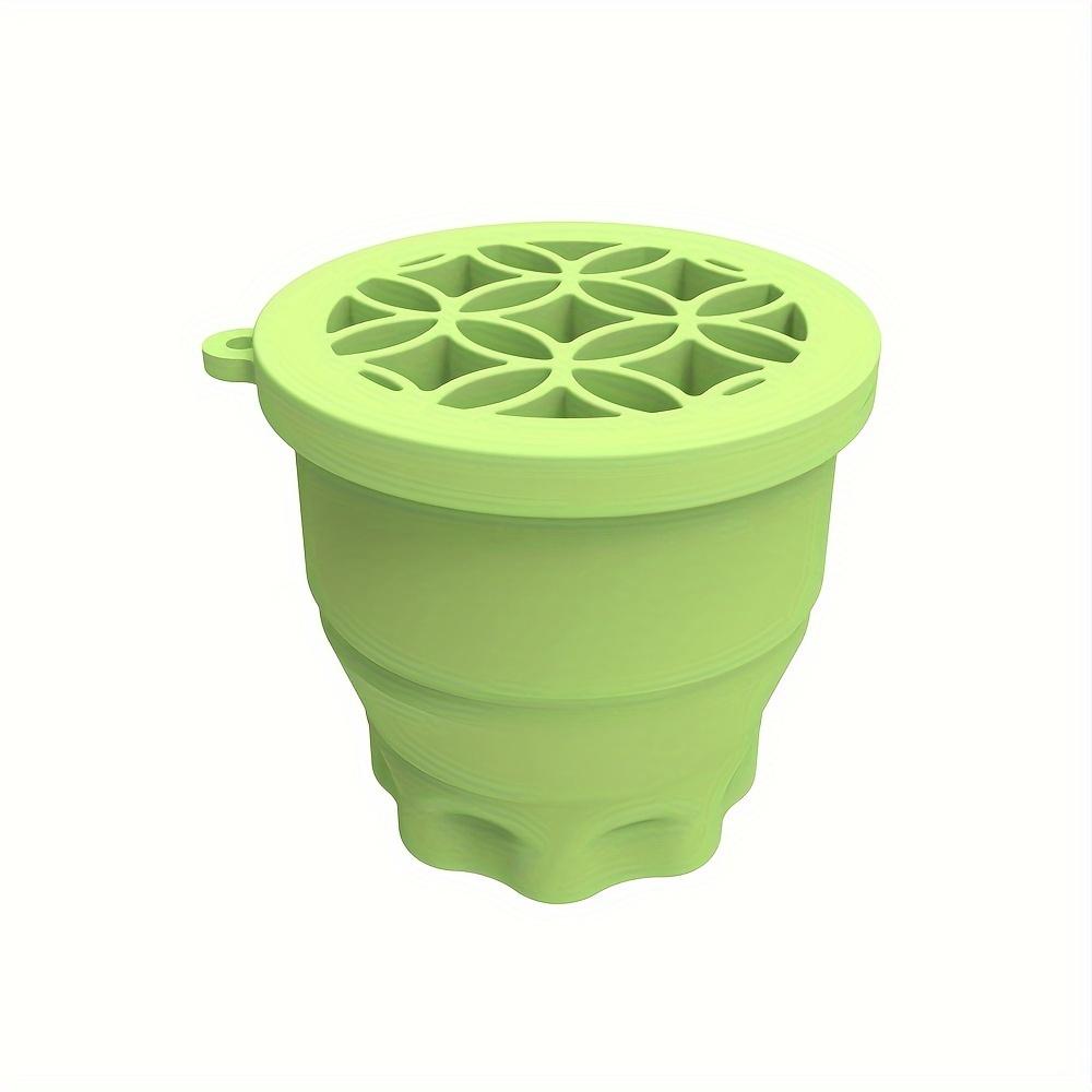 2-In-1 Silicone Folding Portable for Makeup Brush Cleaning Bowl with Drying Rack, a Tool for Cleaning Beauty Brushes