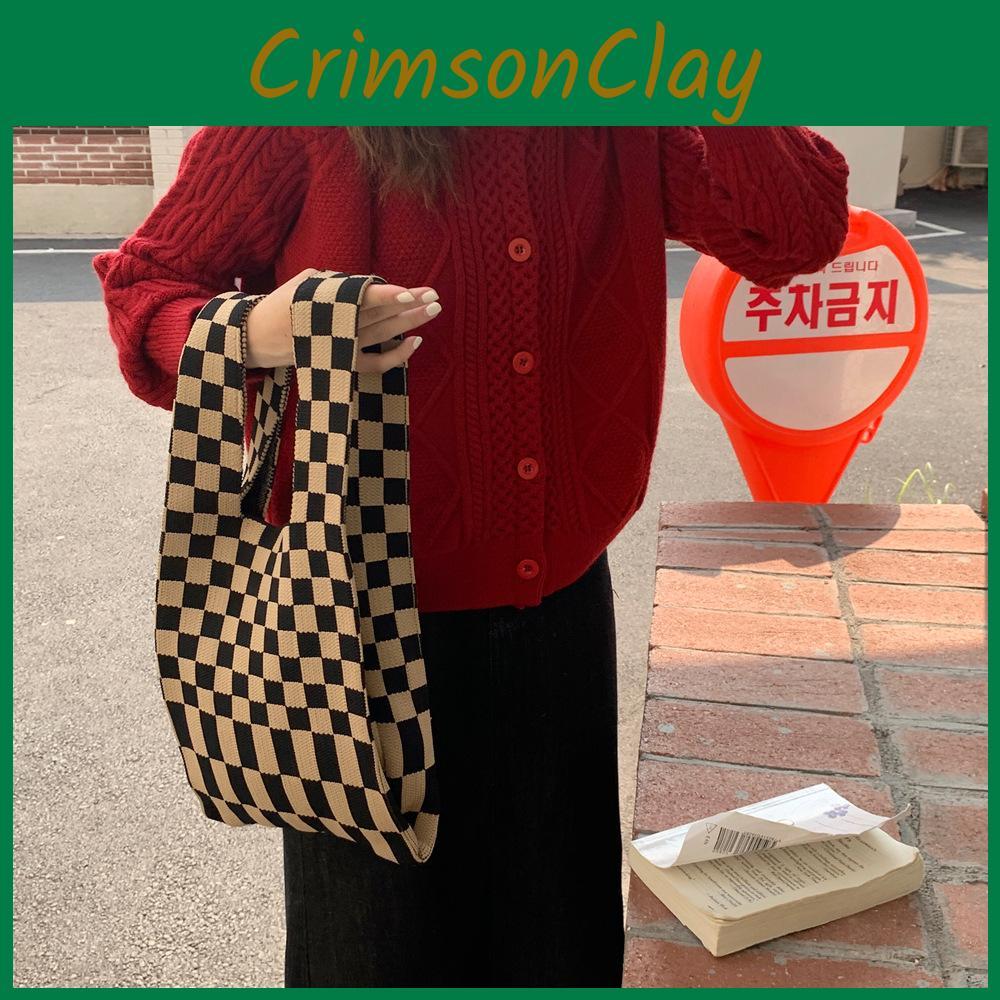 Classy And Timeless Vertical Checkered Tote Bag Perfect For Trendy Fashion Lovers And Essentials Everyday