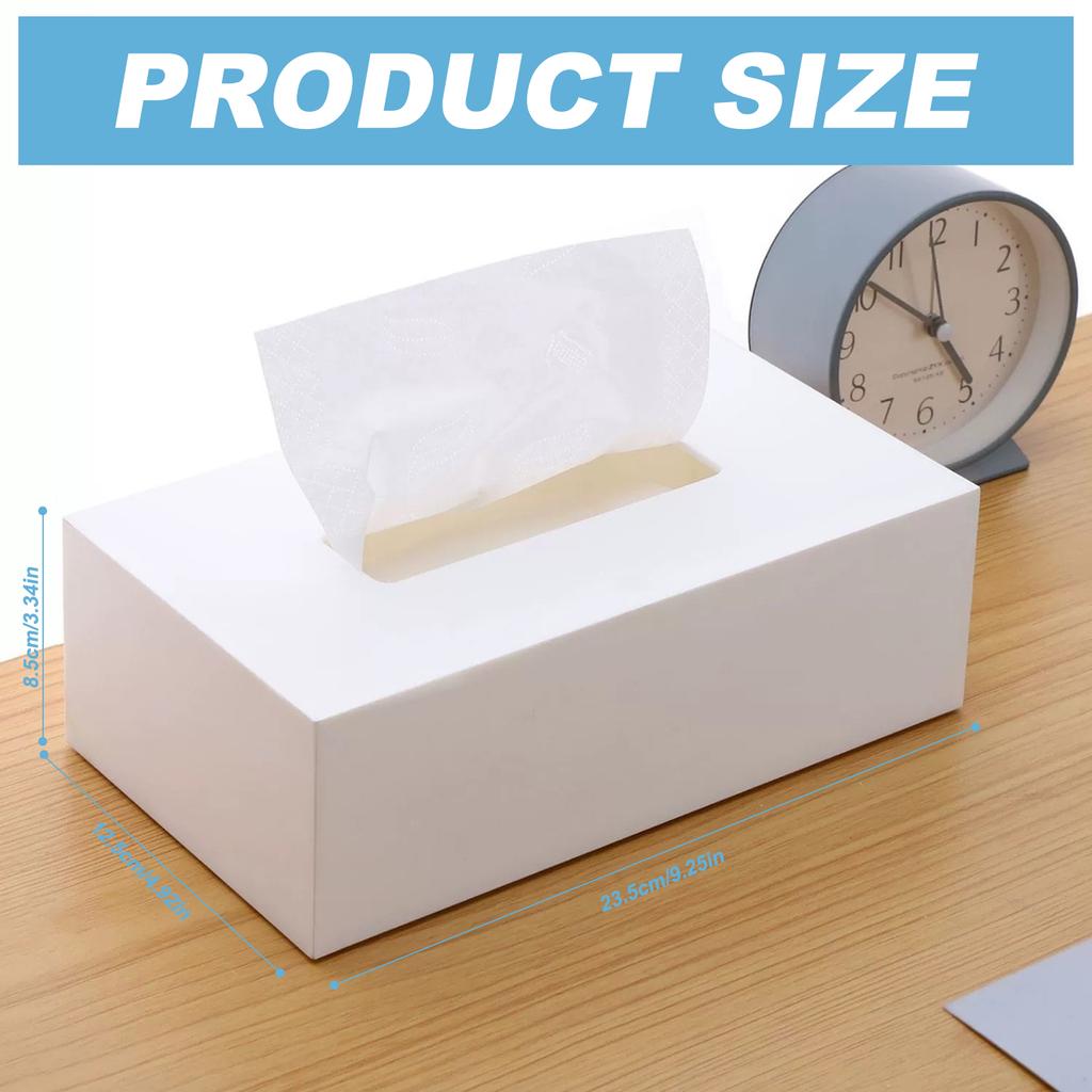 Akryl Tissueboxskydd Tissueboxskydd Rektangulärt Vitt Tissueboxhållare för Badrum Kök Sovrum Kontor