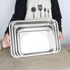 Siguang Thickened 304 Stainless Steel Flat Rectangular Utility Tray