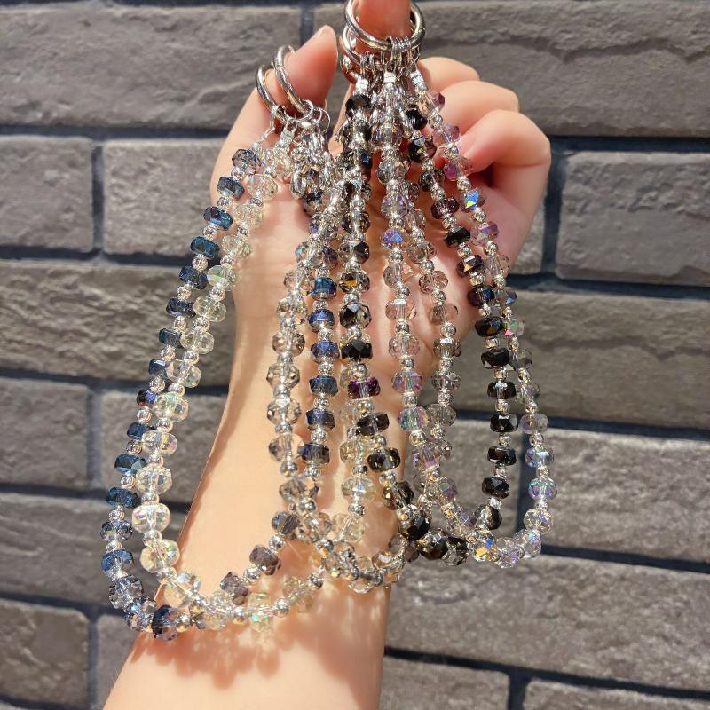 1 Piece Hand-Beaded Wrist Chain Mobile Phone Lanyard High-End Luxury Short Water Drop  Hanging Chain Hand-Held Pendant