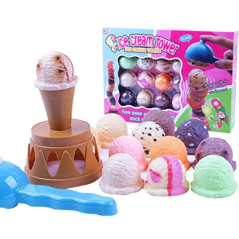

Plastic Simulation Ice Cream Building Blocks Kids Pretend Play Toy Early Education Enlightenment Children Birthday Gift Play Set