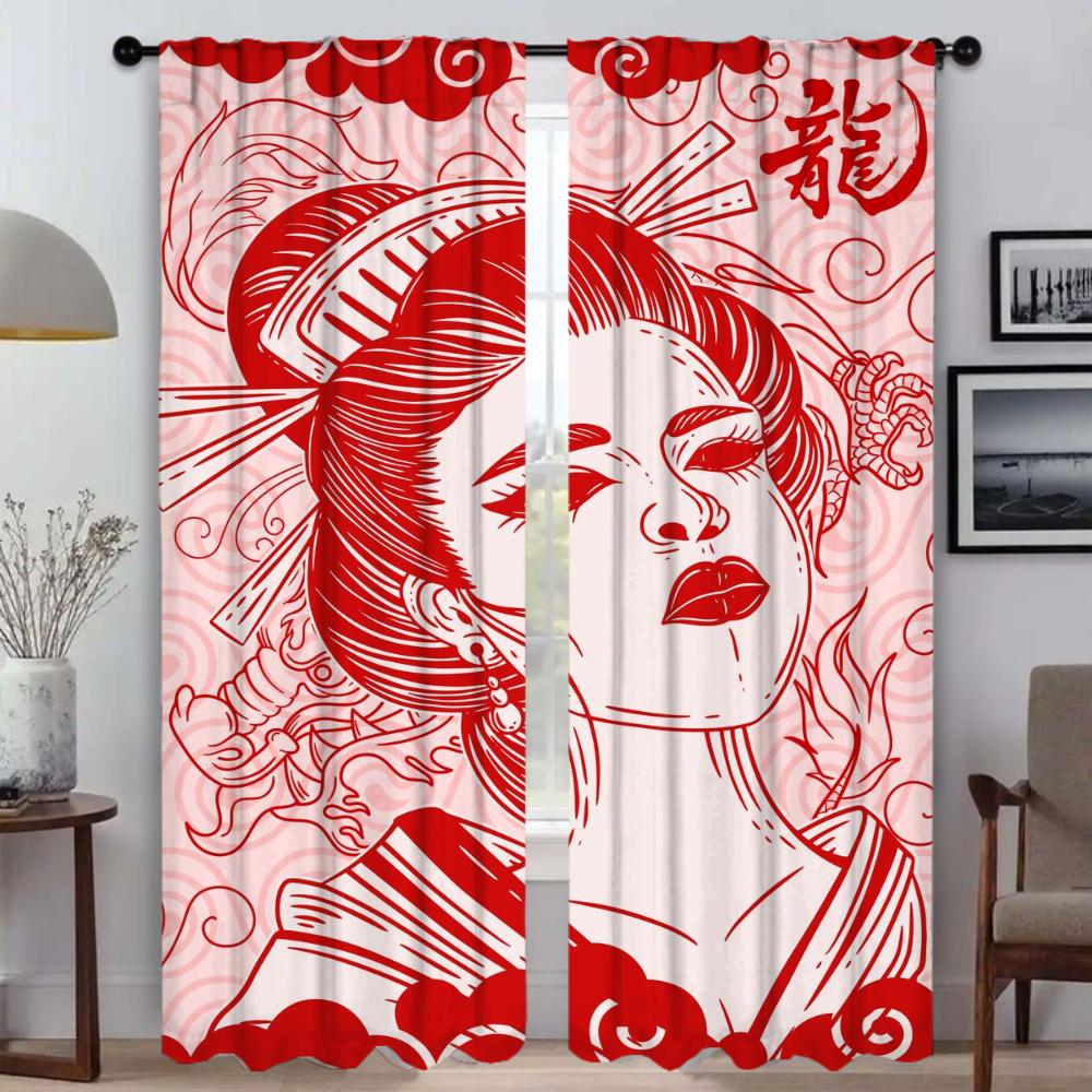 Kohime Köksgardiner för Vardagsrum Mörkläggningsgardin för Rum 2 Paneler Rullgardiner Heminredningsgardiner Avskärmning Elegant Kamera