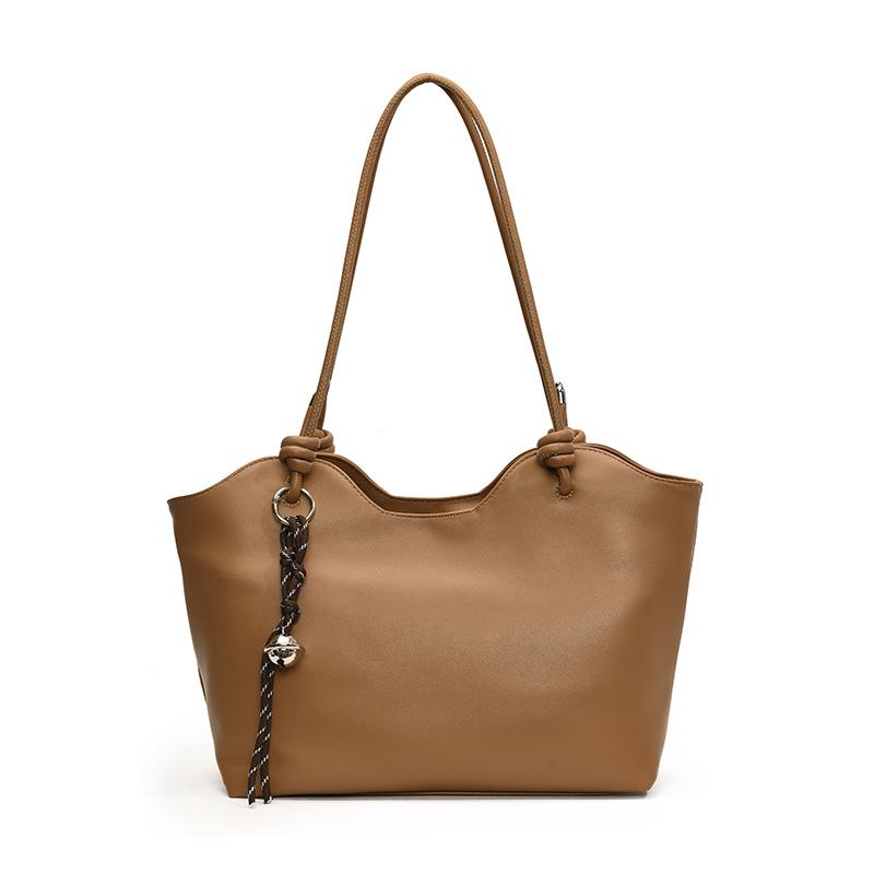 

Повседневная портативная сумка-тоут большой вместимости для поездок на работу, женская новая осенне-зимняя ретро-универсальная сумка-тоут, модная наплечная сумка коричневый