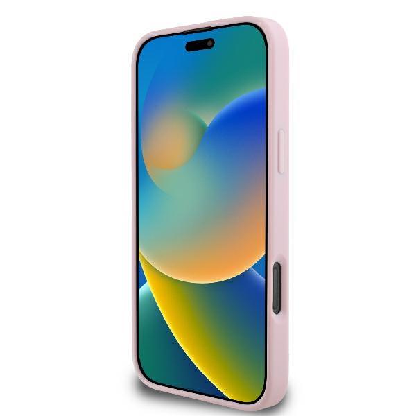 Etui do iPhone 16 Pro Guess MagSafe Peony Script Logo Różowe