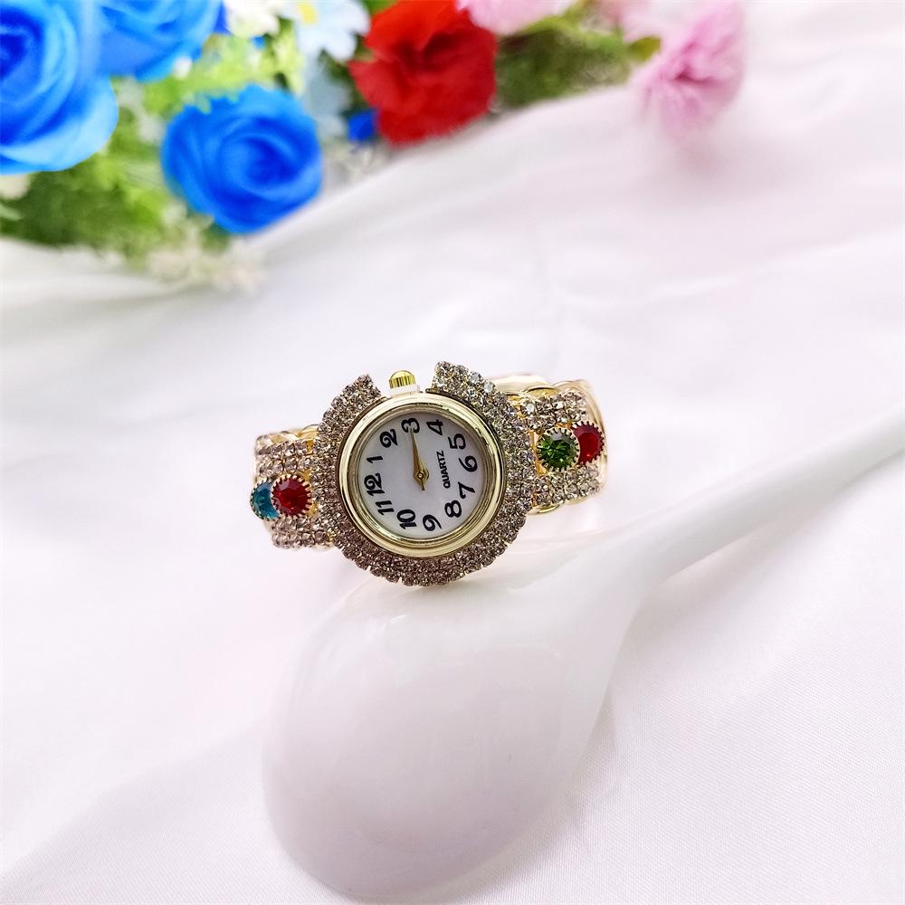 Nuovo Set Orologio e Bracciale a Catena Artiglio Strass da Donna Celebrità