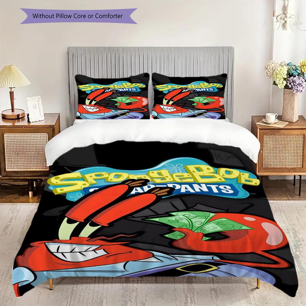 Spongebob Patrick Kite Threepiece Set 1 Duvet Cover 2 Pillowcase Without Core Soft And Comfortable Christmas Birthday Gift