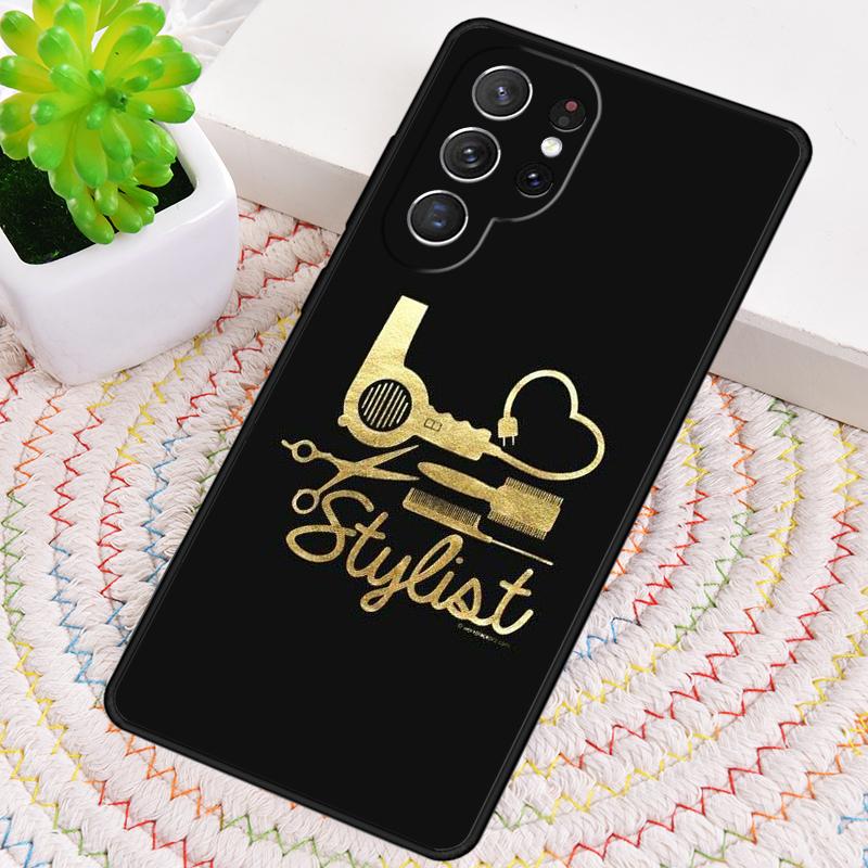 Barber Shop Hair Stylist soft Phone Case for Samsung Galaxy note 10 pro S26 Ultra S23 S24 FE S25 S21 S22 PLUS shockproof Cove