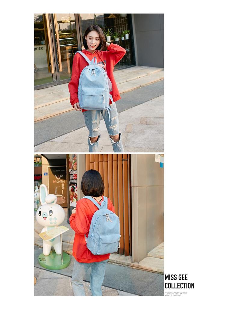 Korean Harajuku Style Corduroy Backpack for Women - Junior High School & College Casual Shoulder Bag