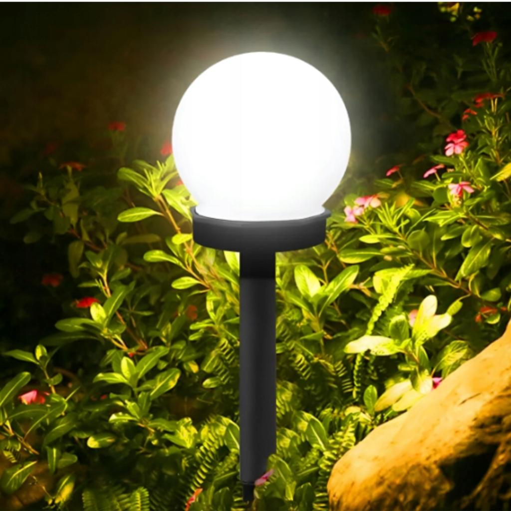 3x Lampa Solarna Kula Led Wbijana Do Ogrodu 30cm Lampki Solarne Zestaw