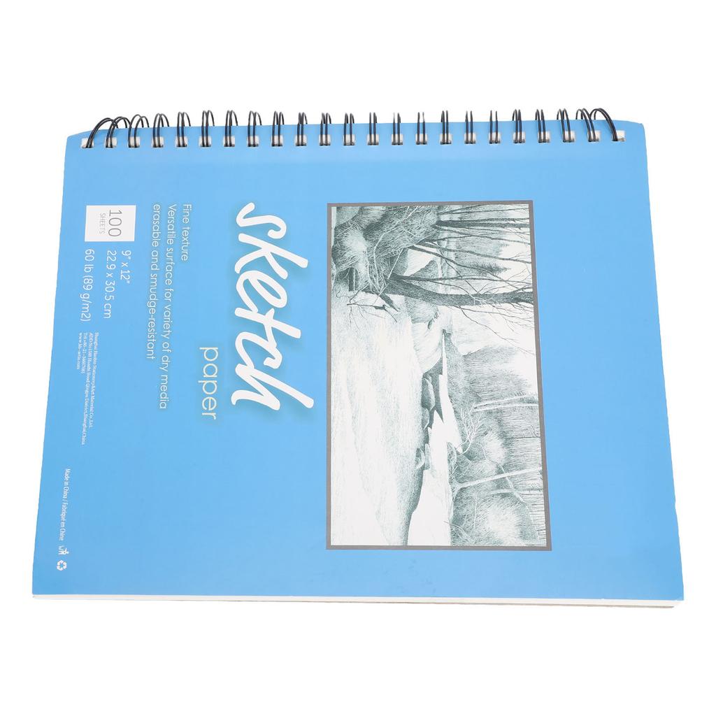 Sketch Book Spiral Bound Sketchbook Blank White Pages Art Sketchbook for Beginner Professional Blue