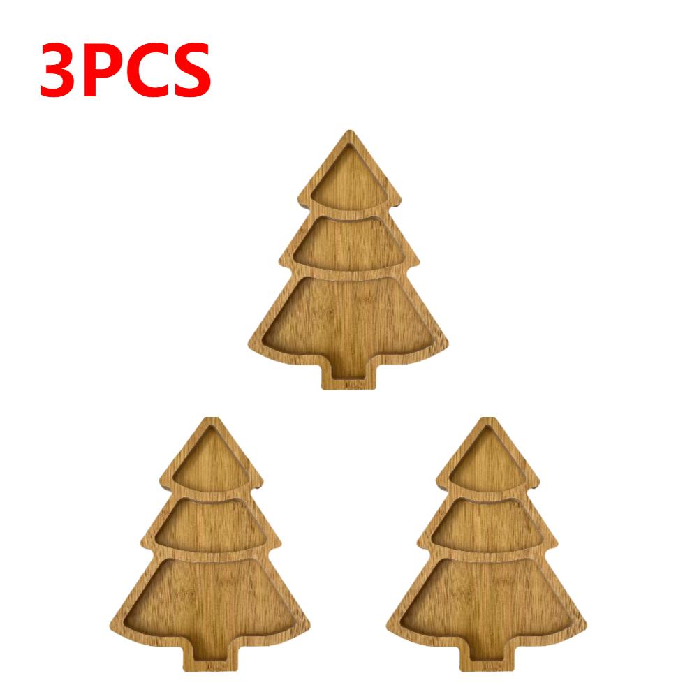 1-5 STÜCK Holz Weihnachtsgeschirr Charcuterie Restaurant Dessertbrett Weihnachtsbaum Tablett Teller für Essen Vorspeisen Desserts Snacks