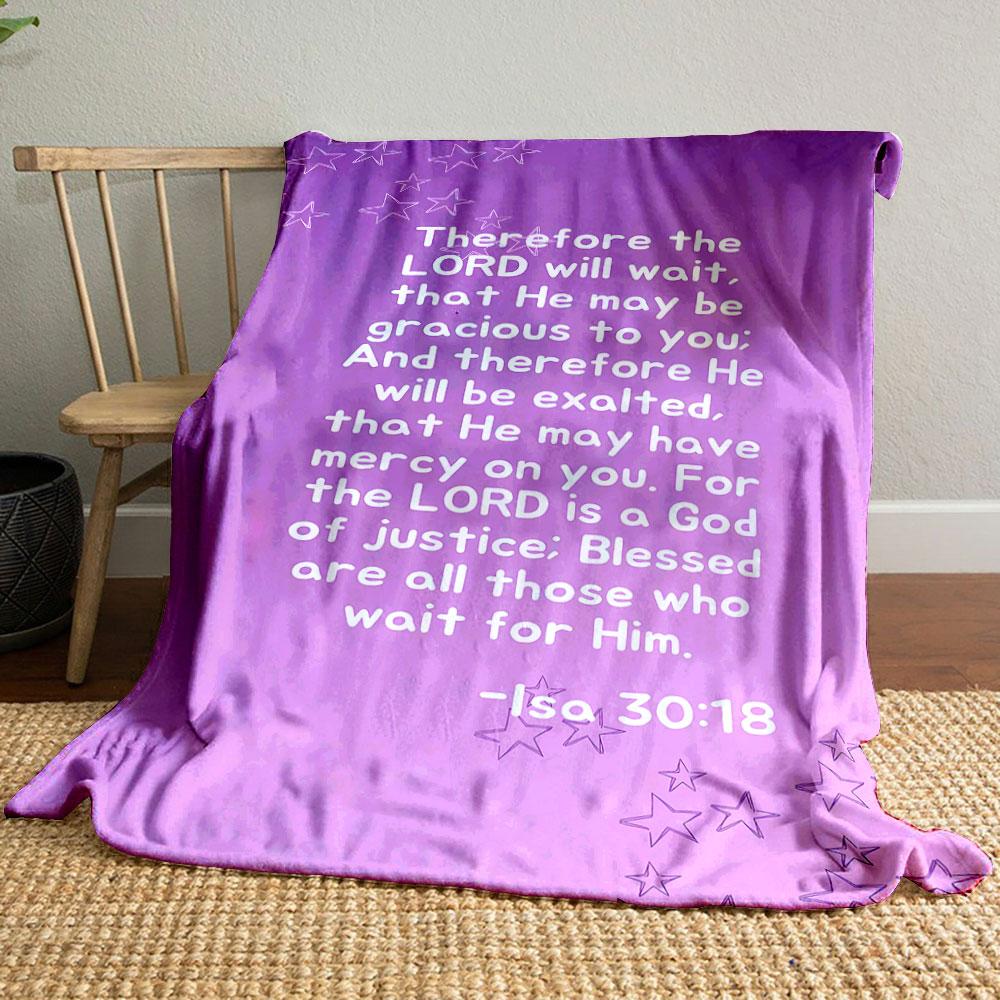 

Purple Starry Bible Verse Blanket Printed Blanket for Living Room Bed Couch lunch break Soft Cozy Blanket for Friend s festival Gift 80cm x 120cm