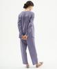 Meipeullawo Purple St Long Sleeve Pure Cotton Women'S Plus Size Pajama Set