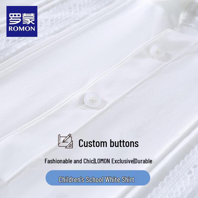 Girls' White Lace-Trim Short Sleeve Blouse