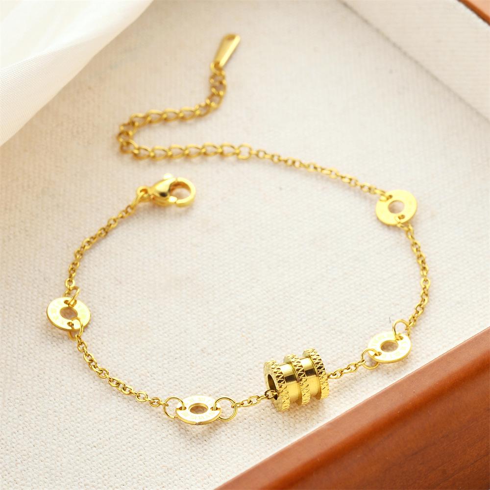 Korean Titanium Steel Four-Leaf Clover Bracelet - Women's Fashion, Versatile & Non-Fading Jewelry