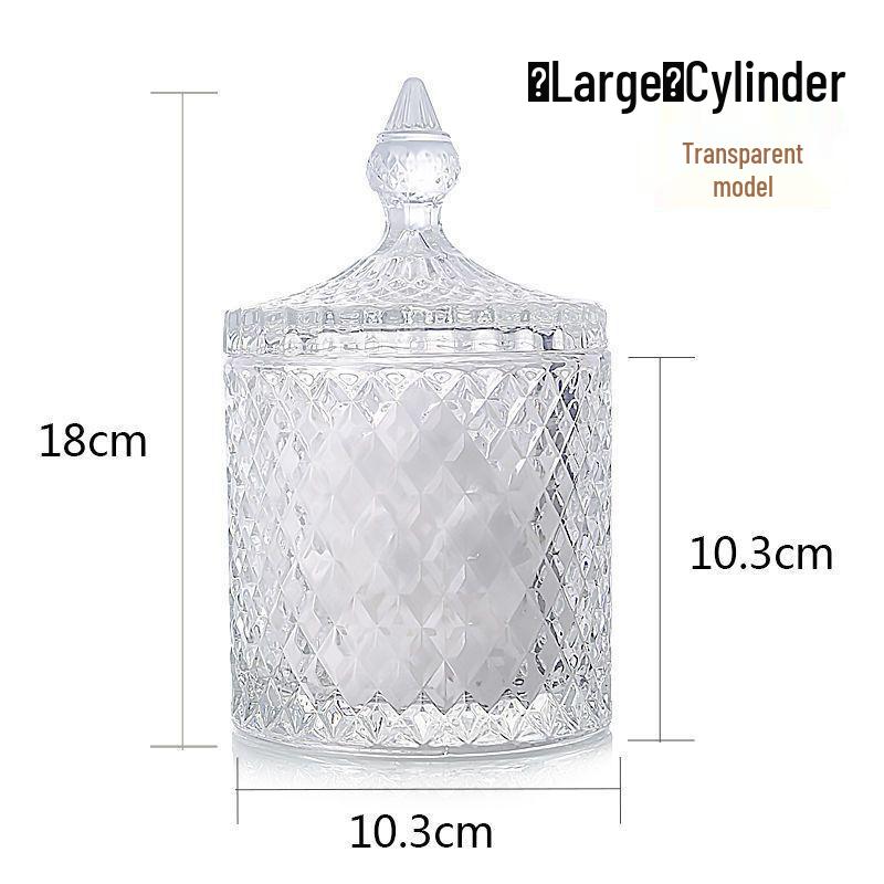 European Glass Candy Jar with Lid – Transparent Storage for Tea, Snacks, Seasonings, Candy, and Dried Fruit