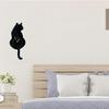 3D Cat Wall Clocks Silent Call Clock with Swing Tail Pendulum for Living Room Bedroom Kitchen
