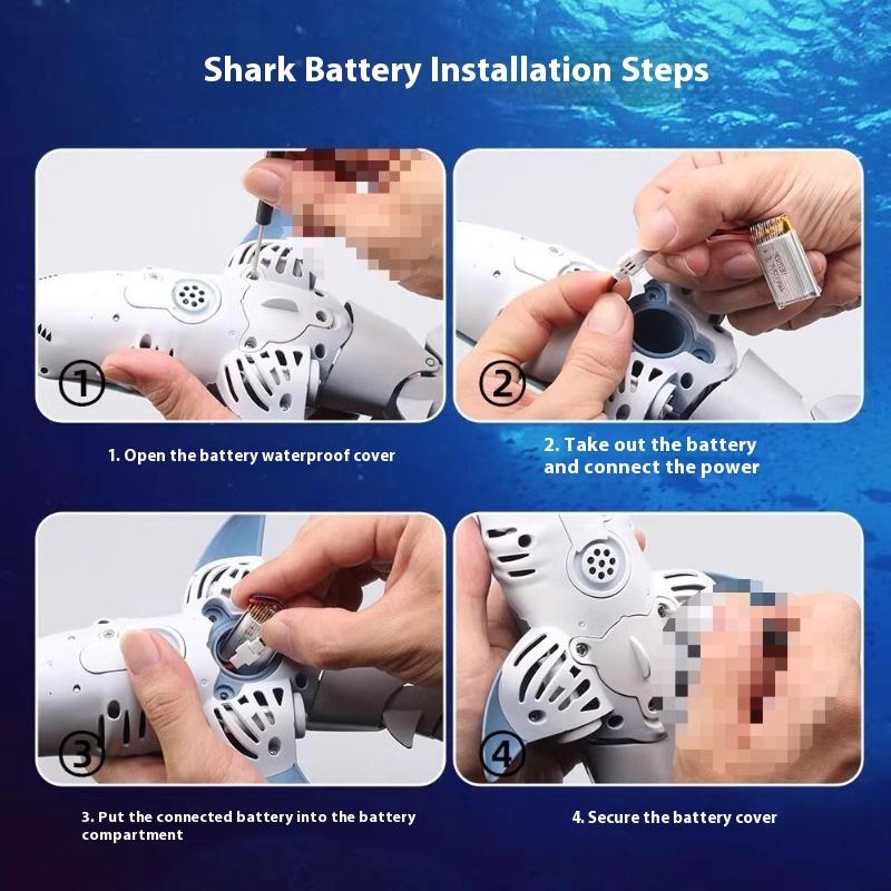 Shark Toys Electric Remote Control Underwater Simulation Great White Shark Toys