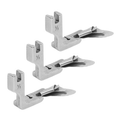 3 Stück Gebogener Saumfuß Bogenform Flacher Boden Stahl 18 Gerollter Saumfuß für Industrielle Flachbettmaschine