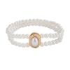 Retro Elastic Double Pearl Anklet Banquet Temperament Business Beaded Turquoise Anklet Jewelry