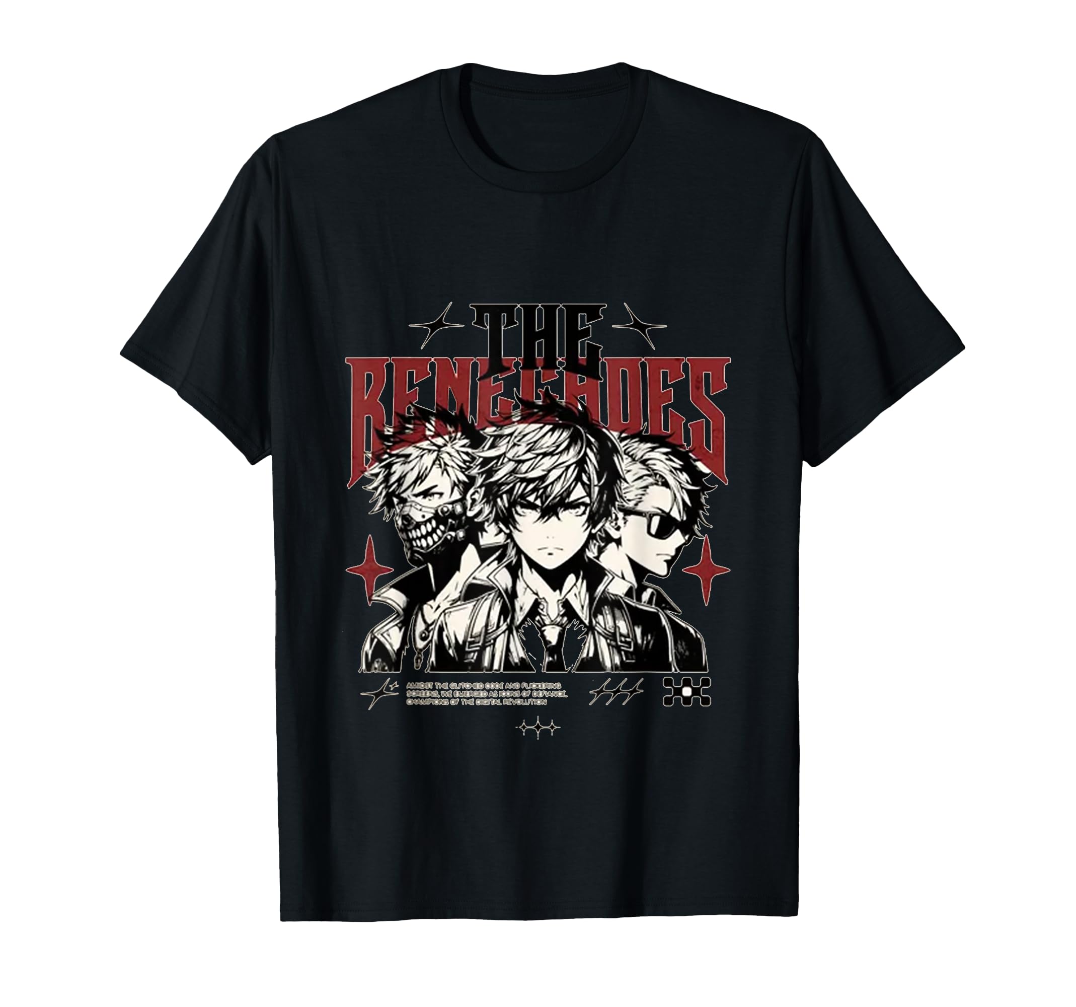 Japanese cute Manga, anime, merchandise, fox, men s, women s, kids  T-shirt чёрный