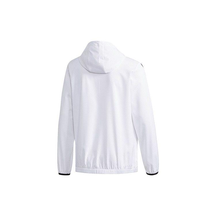Adidas Jackets Men's White Hooded Moderate Other DW4620