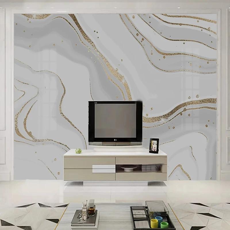 

Wallpaper Modern Light Luxury Tv Bedroom Living Room Classic Marble Wall Mural Home Decor 200 cm(W) x 140 cm(H)
