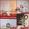 PEIDUO Artificial Tree for Easter Decorations, 2 FT Birch Tree with LED Lights, Warm White Fairy Lights Spirit Tree Lamp for Home Indoor Tabletop