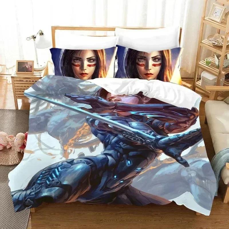 3D Alita Duvet Cover Set Movie Theme Bedding Set Single Double Twin Full Queen King Size Movie Alita Bedroom Decoration