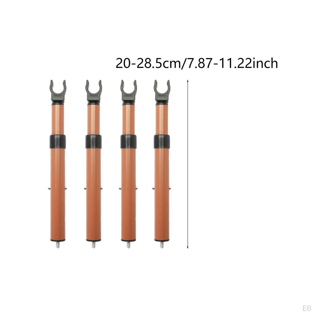 4 Pieces Camping Cart Table Support Rod Lifting Bracket Heavy Duty Heightening Holder Detachable