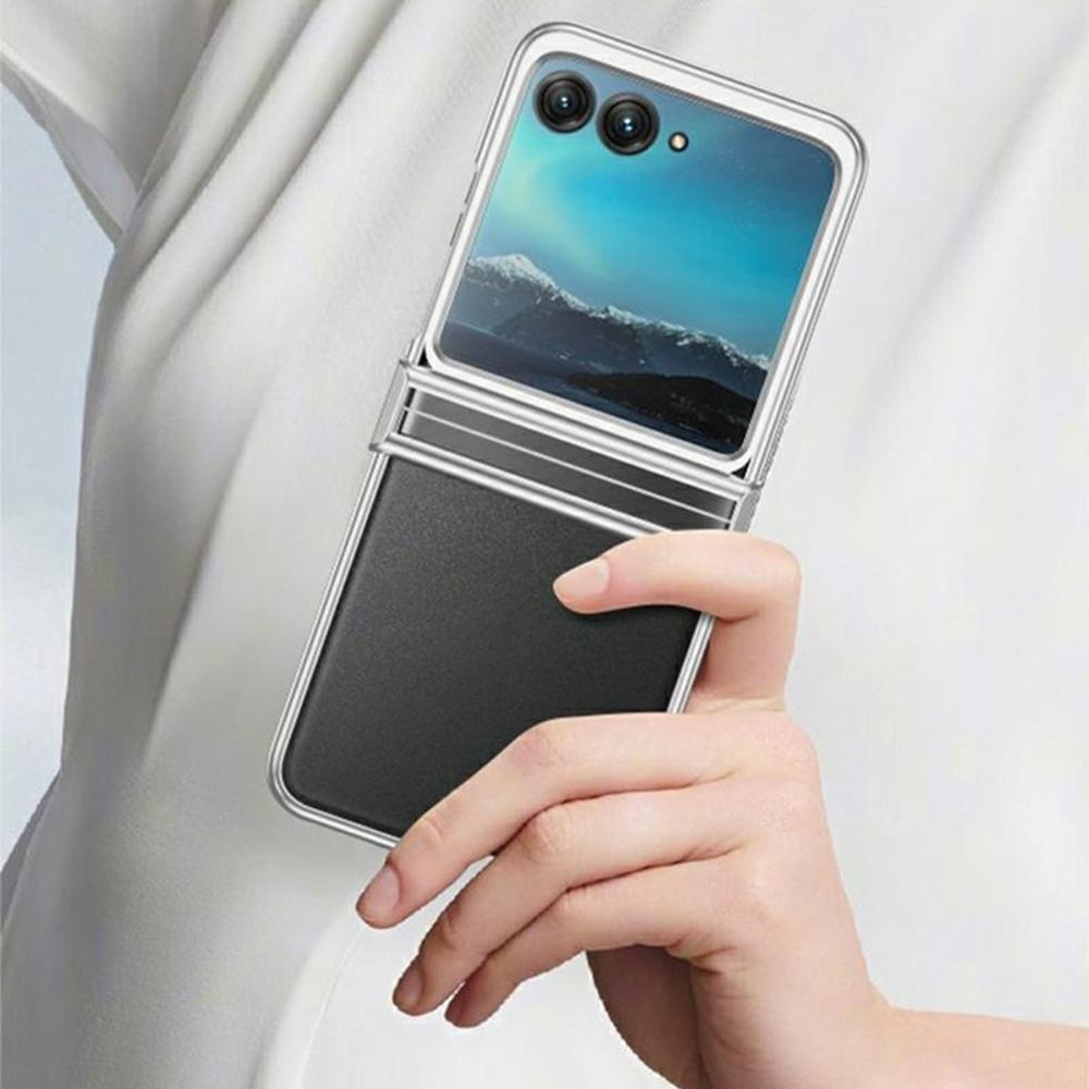 For Motorola Razr 60 Case Hinge Design Electroplating PC Clear Phone Cover