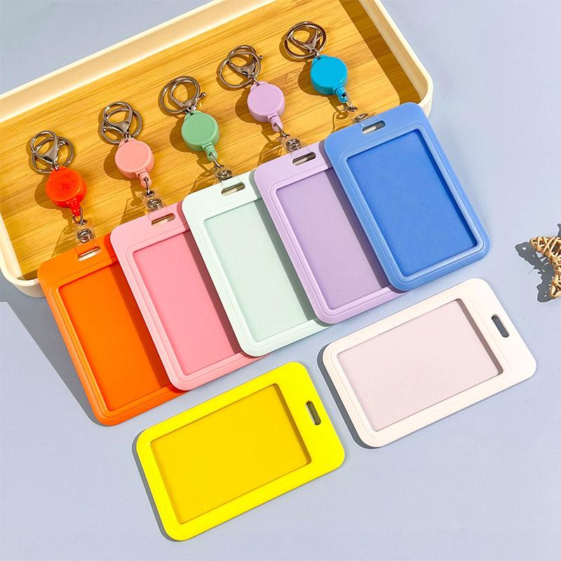 Cute Badge Holder Retractable Badge Clip Colorful Badge Reel With Id Card Holder For Nurse Office Hospital Supplies