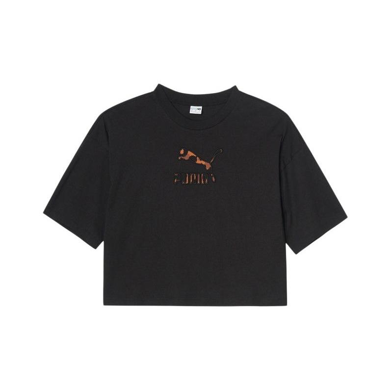 Puma Breathable Simple Round Neck Short Sleeve T-Shirt Women Tops 625605-01