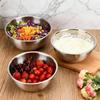 A Set of 3 Stainless Steel Bowls Equipped with Scale Large-capacity Salad Bowl for Cooking Baked Goods Storage