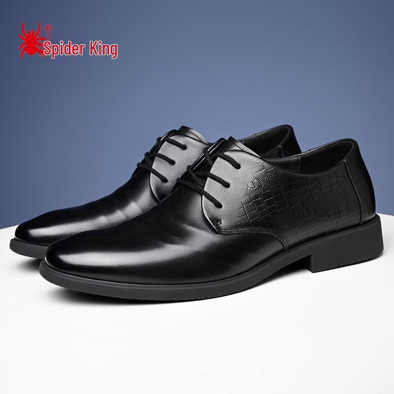 Men s British Style Business Casual Leather Derby Shoes 39 чёрный
