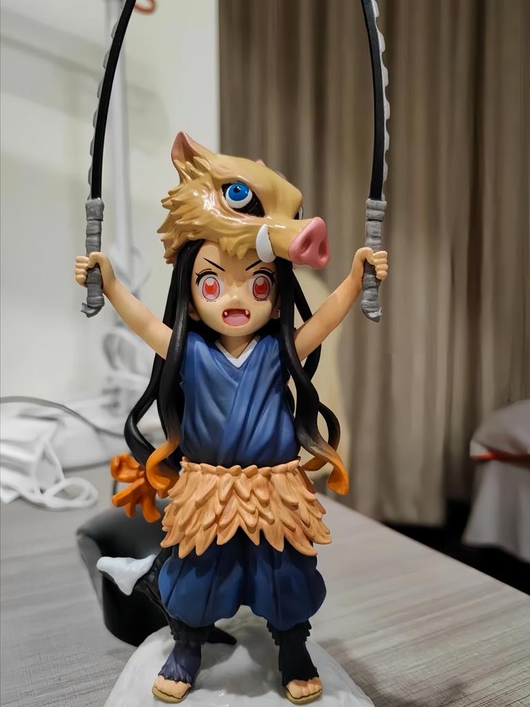 In Stock Anime Demon Slayer Figure Kamado Nezuko Midouzi Cos Lnosuke Kimetsu Figurine PVC Decoration Statue Model