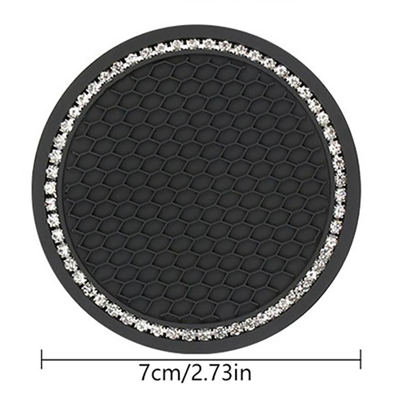 2Pcs Car Water Cup Pad Holders Non-Slip  Rubber Mat For Bottle Holder Coaster Auto Interior Anti-Skid Cup Holders