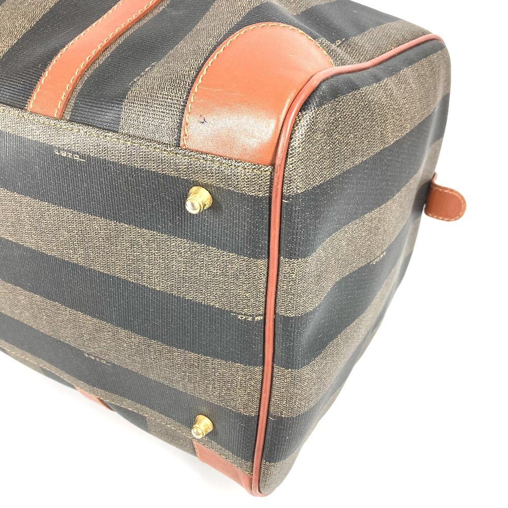 FENDI vintage Pecan travel bag travel bag bag Duffle Bag PVC/Leather khaki/Brown