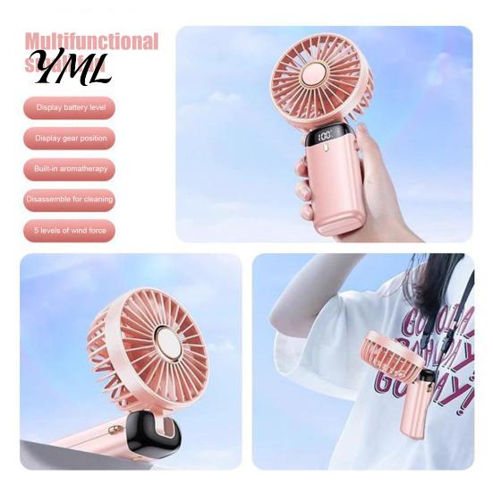 Compact Fan for Outdoor Use Portable Handheld Fan, Foldable Mini with Strong Wind, 3 Speed Cooling Travel Quiet Desk Office, USB Personal Office