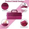 Fresh Glitter Pink & Craft Tool Storage Box,3-Layer Stackable Carry Tackle Box Sewing Box Organizer For Art